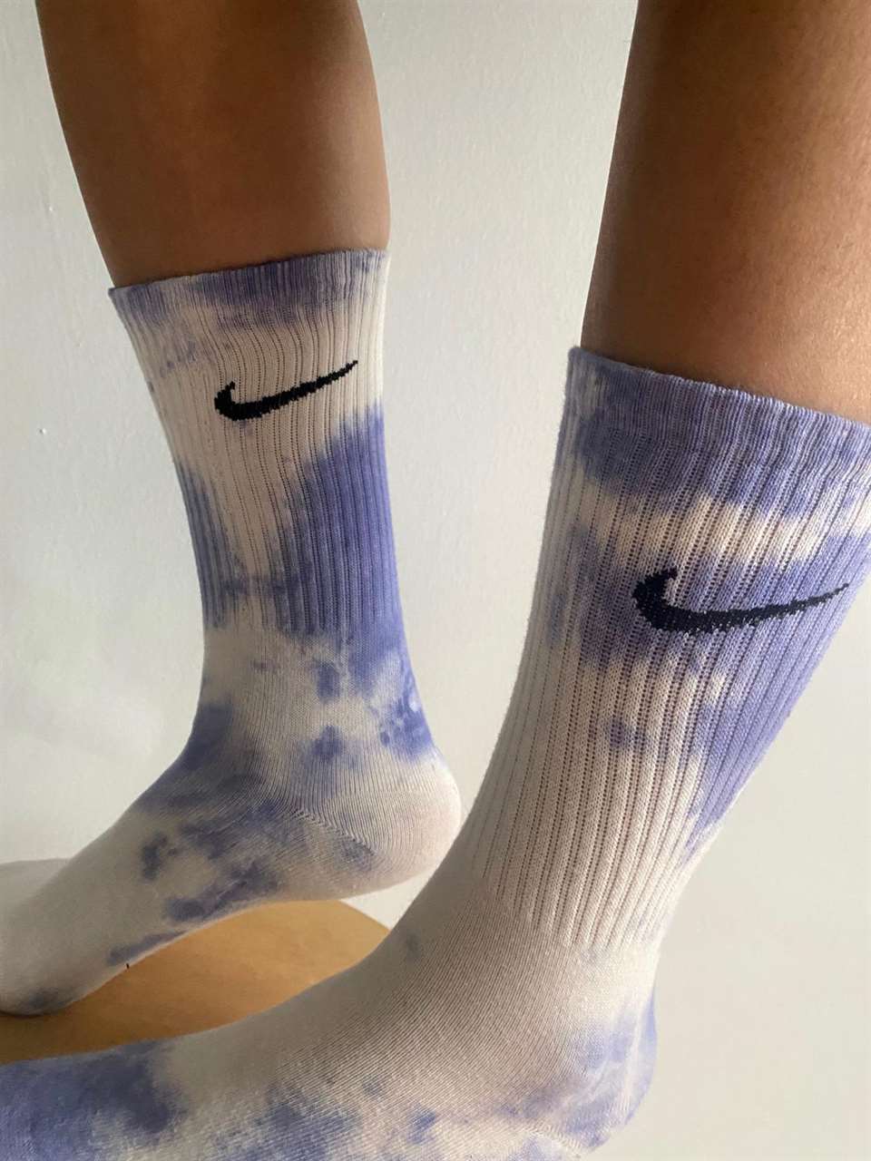 Spor ÇorapLila-Beyaz Batik Desen Nk Çorap 