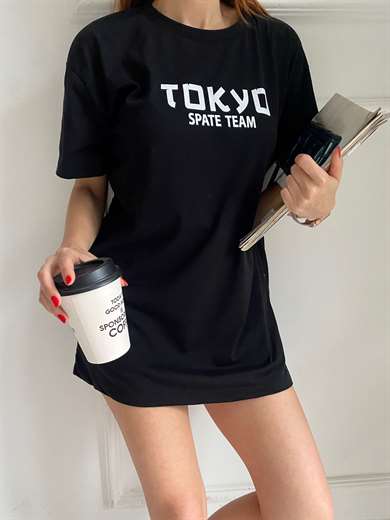 Yazılı TişörtSiyah Tokyo Tişört