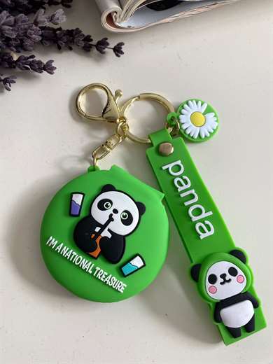 AnahtarlıkYeşil Panda Aynalı Anahtarlık